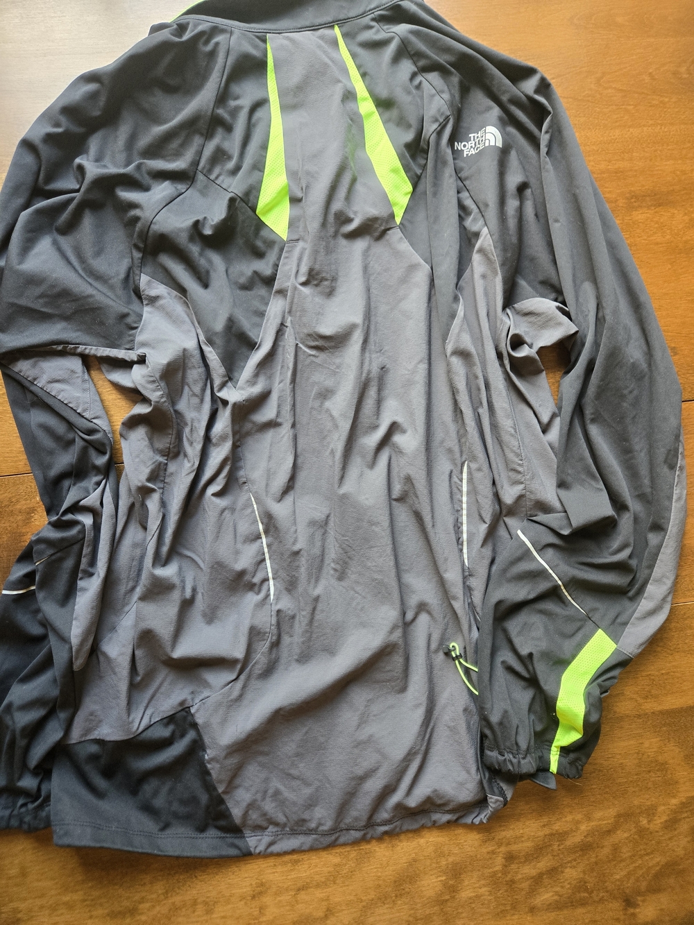 The North Face Flight Series Jacket Mens XL Black Green Full Zip Lightweight Run - Picture 2 of 5